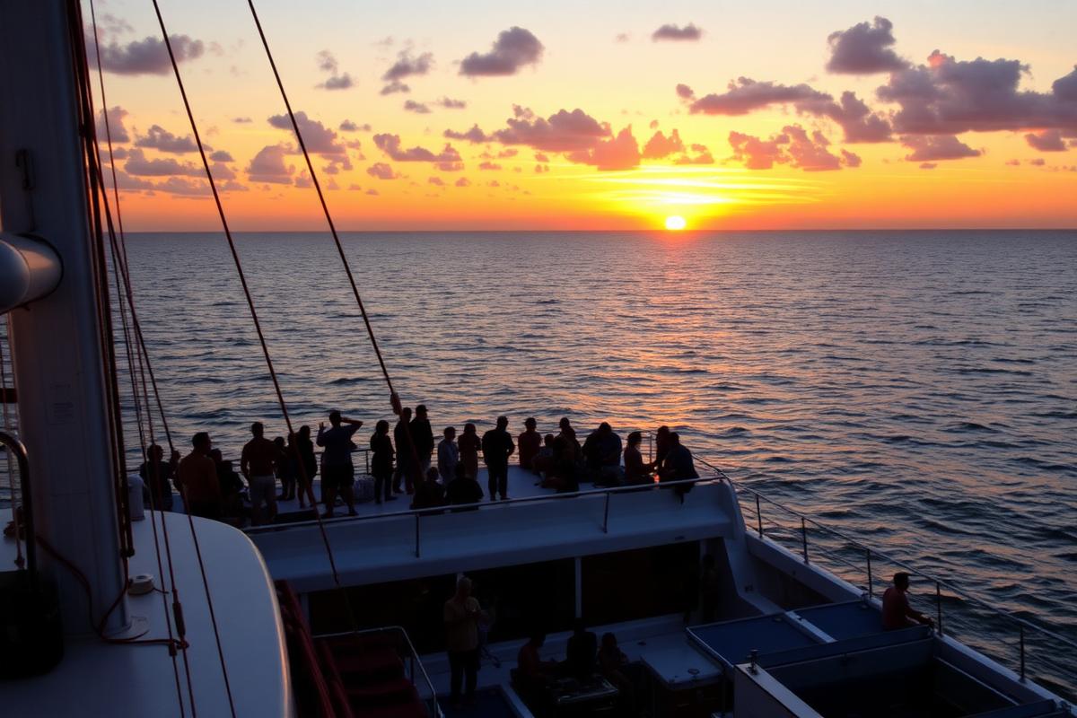 Crucero en catamarán al atardecer con barra libre en Mazatlán